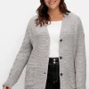 Grobstrickjacke mit Stehkragen und Taschen<sheego Best