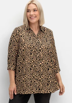 Hemdbluse mit Animalprint, in leichter A-Linie<sheego Discount