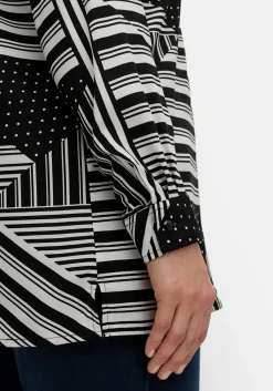 Hemdbluse mit grafischem Patchwork-Druck<sheego Clearance
