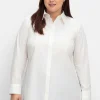 Hemdbluse mit Krempelärmeln, in leichter A-Linie<sheego Fashion