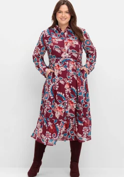 Hemdblusenkleid aus Chiffon, mit Blumendruck<sheego by Joe Browns Sale