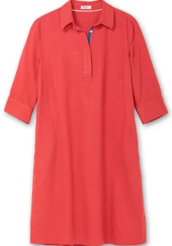 Hemdblusenkleid aus Leinen-Viskose-Mix<sheego Online