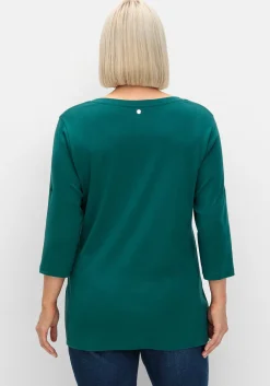 Henleyshirt mit 3/4-langen Krempelärmeln<sheego Clearance