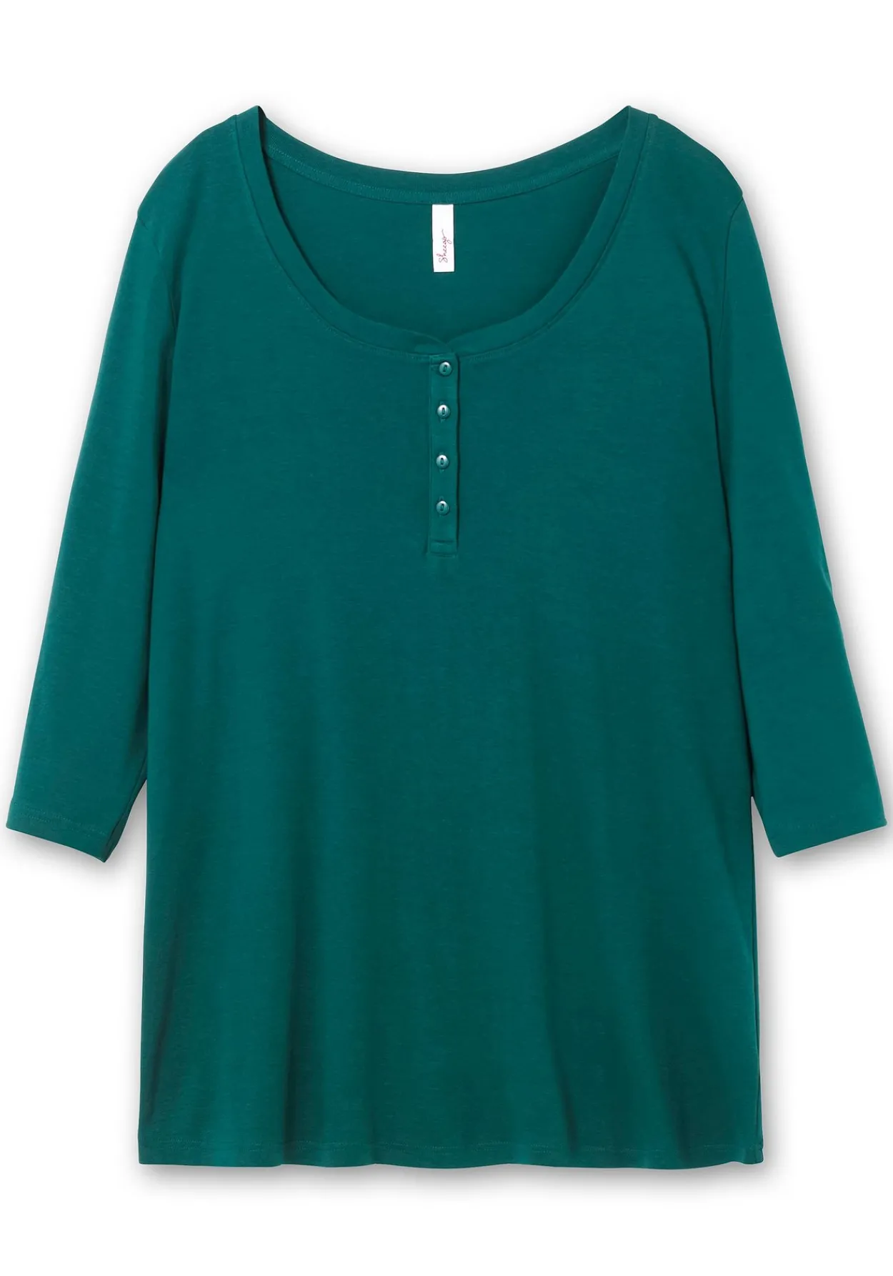 Henleyshirt mit 3/4-langen Krempelärmeln<sheego Clearance