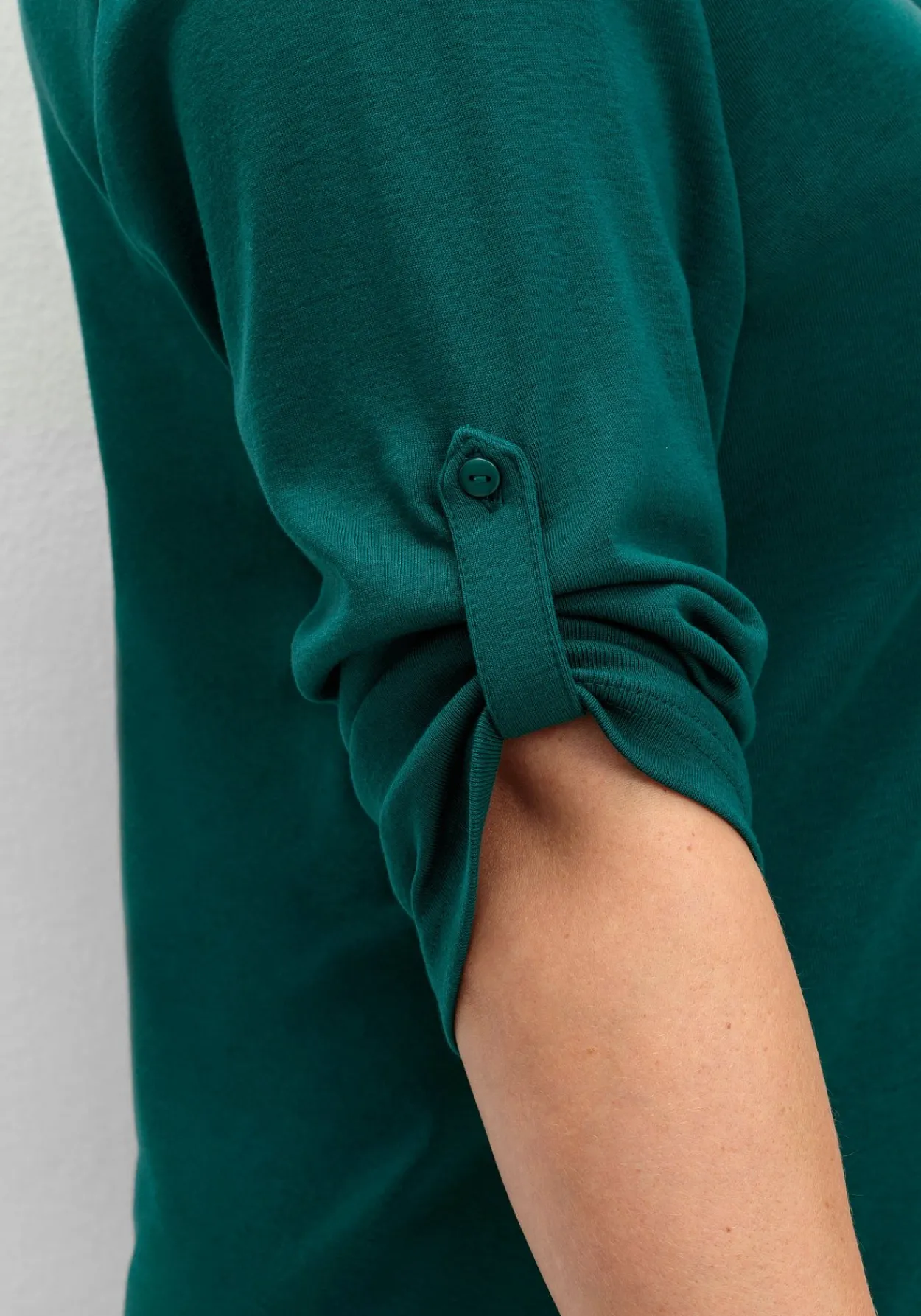 Henleyshirt mit 3/4-langen Krempelärmeln<sheego Clearance