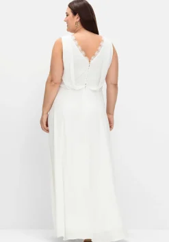 Hochzeitskleid mit floraler Spitze und Chiffon<sheego Best