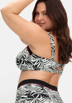 Hohe Bikinihose mit Blätterprint und Shaping-Effekt<sheego Hot