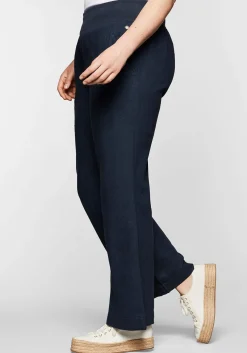 Hose im Curvy-Schnitt ELLA aus Leinen-Viskose-Mix<sheego Outlet