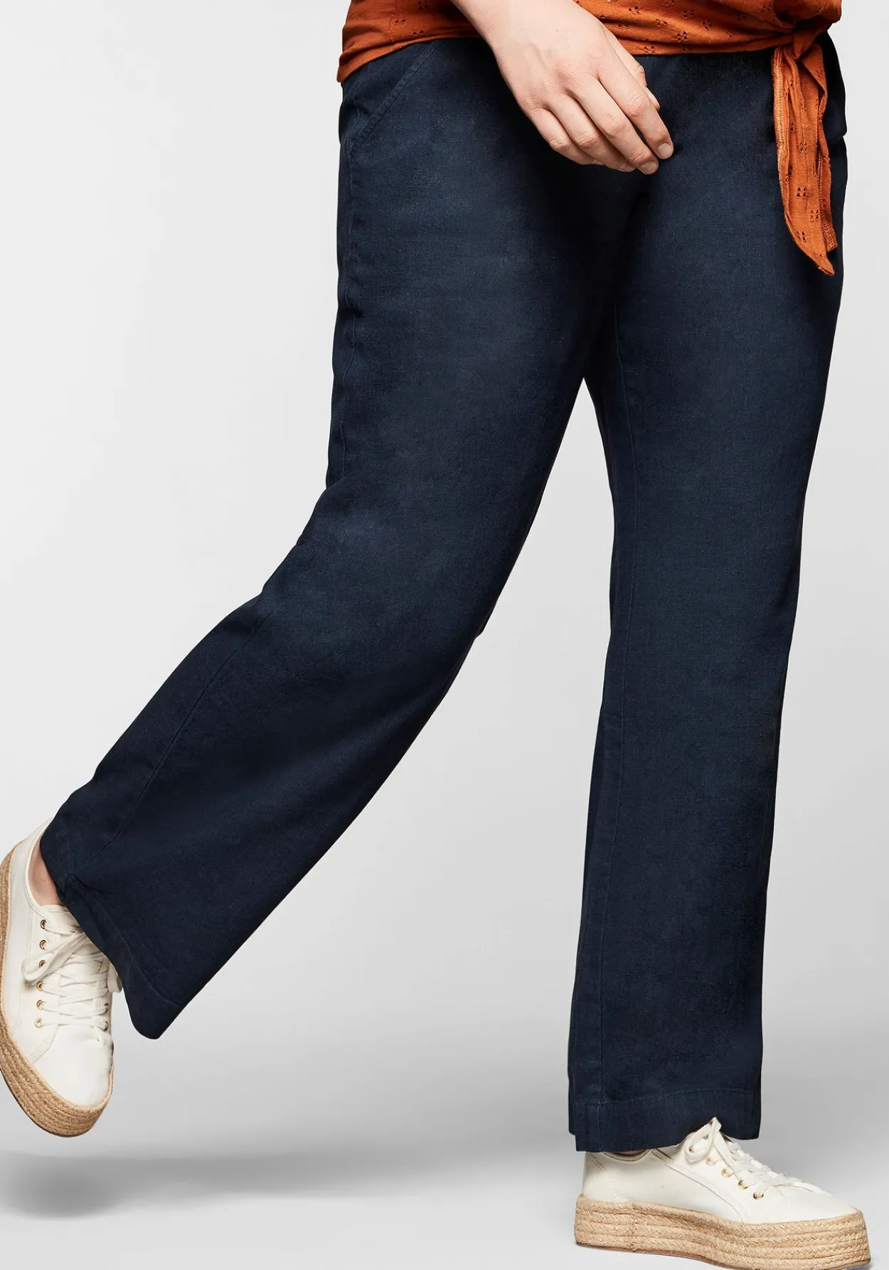 Hose im Curvy-Schnitt ELLA aus Leinen-Viskose-Mix<sheego Outlet