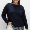 2-in-1-Langarmshirt mit Ansatz aus Blusenstoff<sheego Fashion
