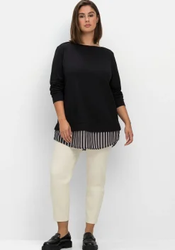 2-in-1-Langarmshirt mit Ansatz aus Blusenstoff<sheego New