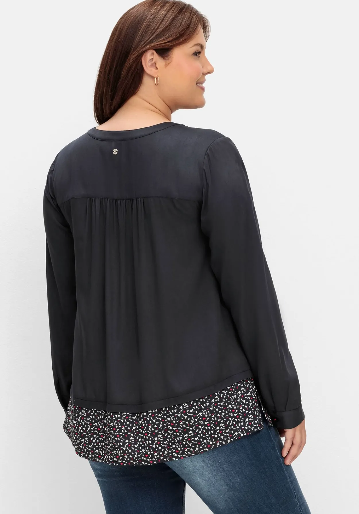 2-in-1-Tunika mit gemustertem Saum<sheego Fashion