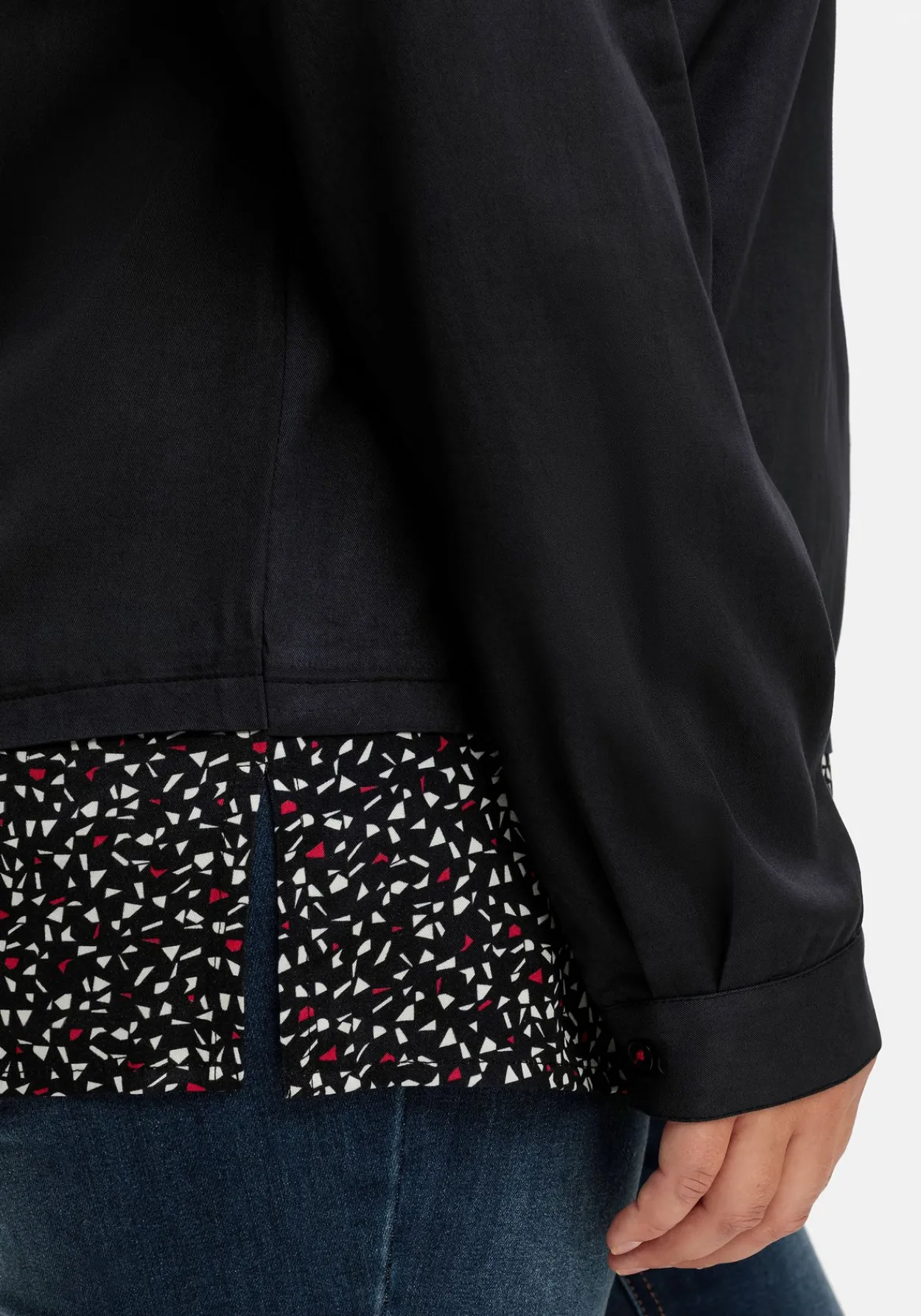 2-in-1-Tunika mit gemustertem Saum<sheego Fashion