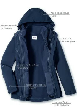 3-in-1-Winterjacke mit Fleece-Innenjacke<sheego Discount