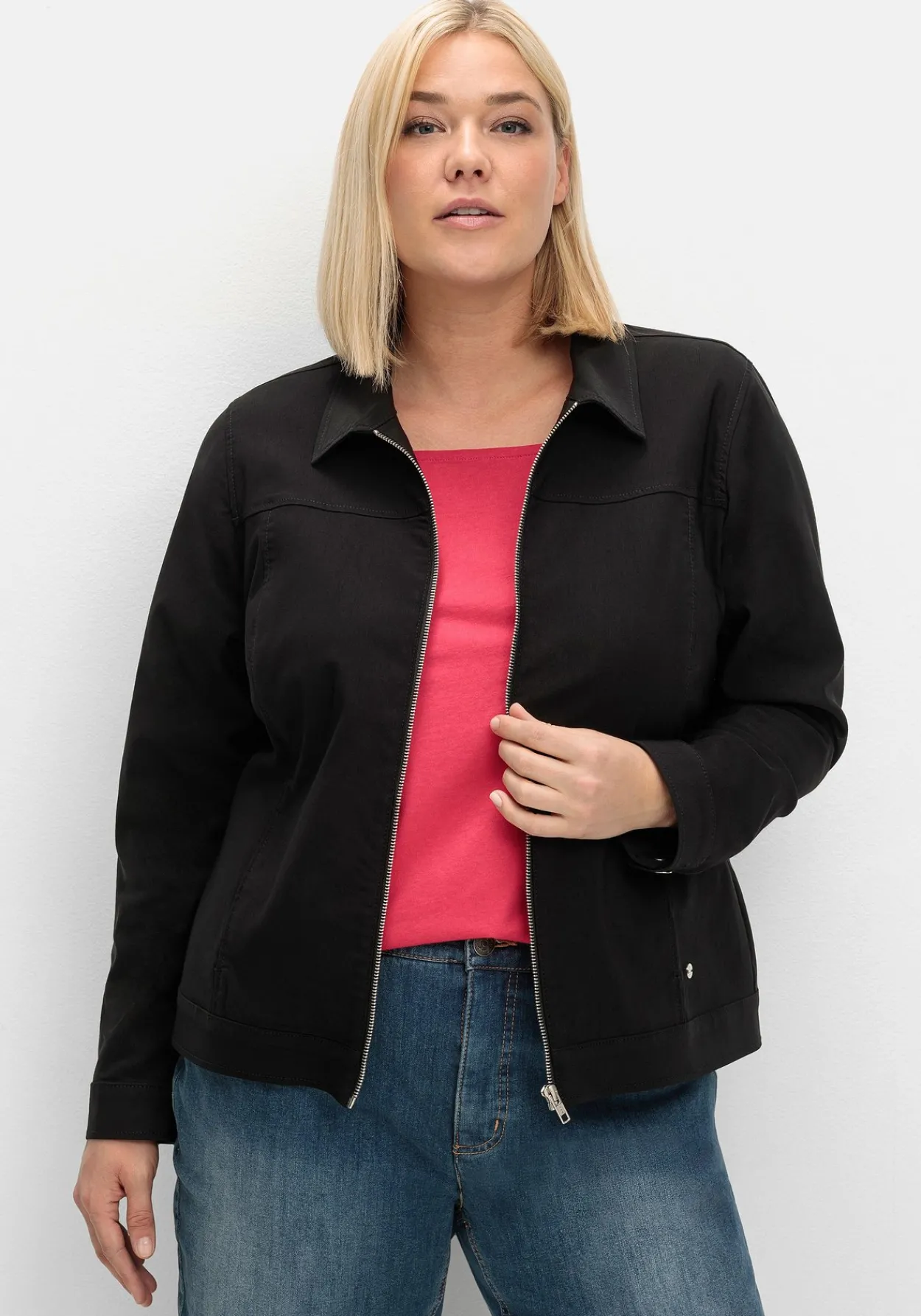 Jacke aus Bengalin, in kurzer, taillierter Form<sheego Discount