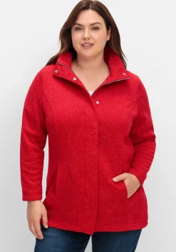 Jacke aus meliertem Strickfleece<sheego Best