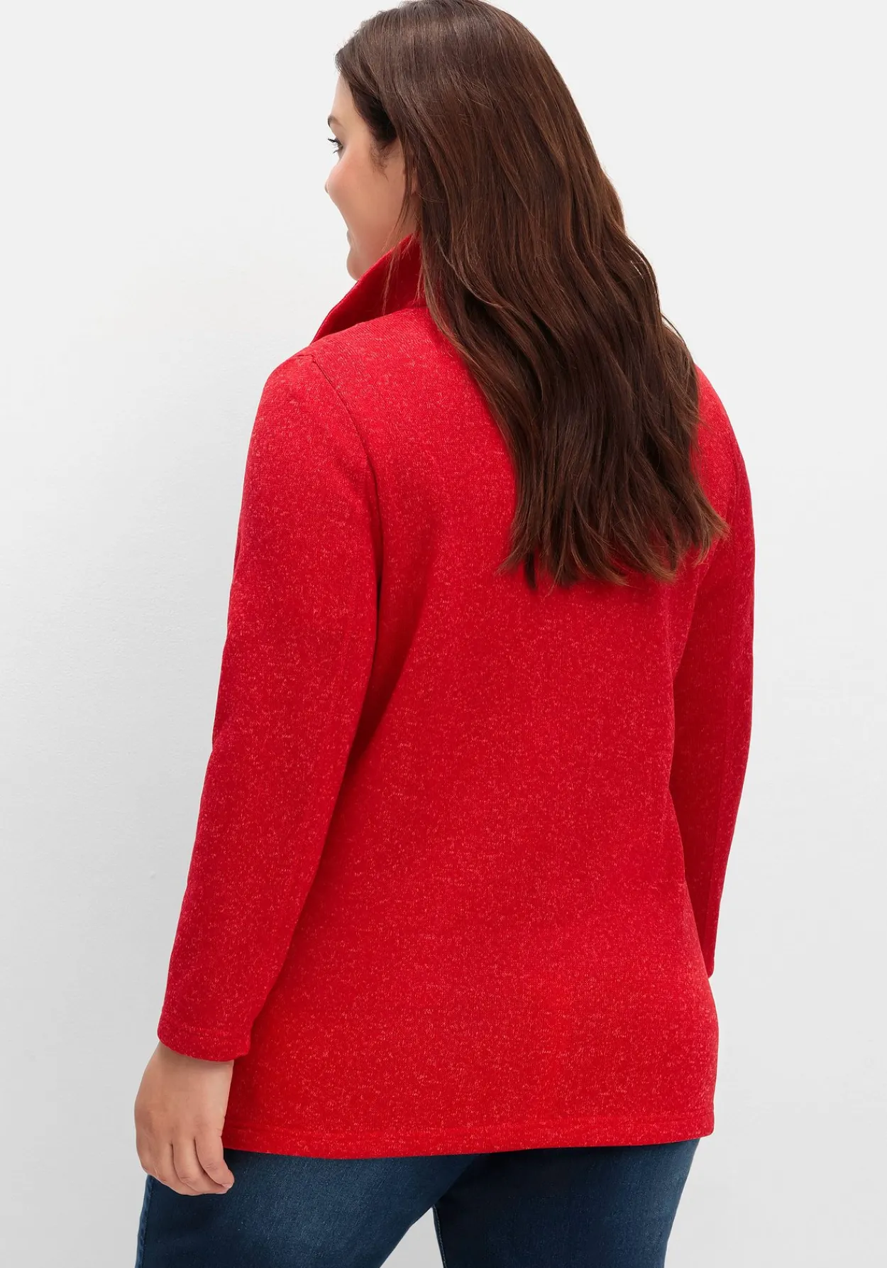 Jacke aus meliertem Strickfleece<sheego Best