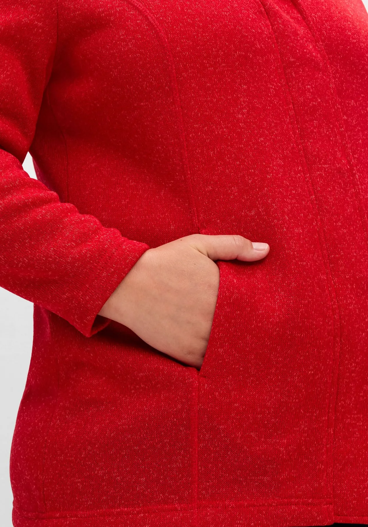 Jacke aus meliertem Strickfleece<sheego Best