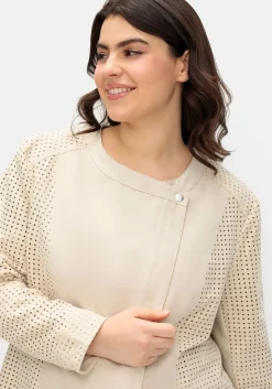 Jacke mit Lasercut-Muster, aus Veloursleder-Imitat<sheego Outlet