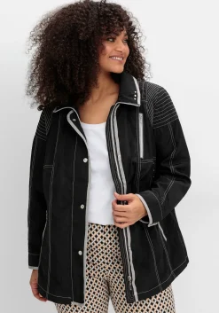 Jacke mit silberfarbenen Kontrastdetails<sheego Outlet