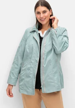 Jacke mit silberfarbenen Kontrastdetails<sheego Discount
