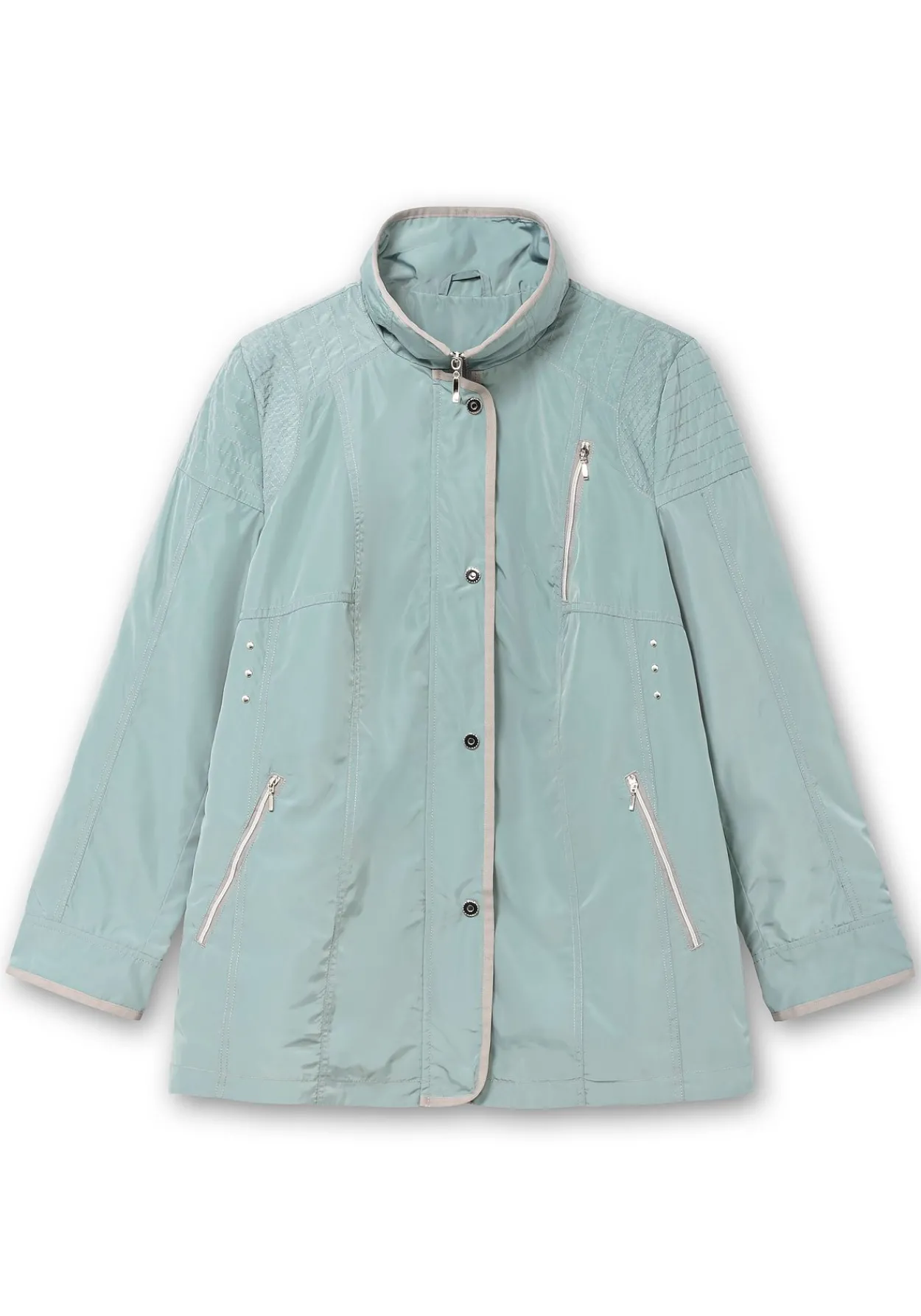 Jacke mit silberfarbenen Kontrastdetails<sheego Discount