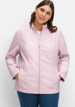 Jacke mit Stehkragen, aus Lederimitat<sheego Clearance