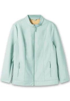 Jacke mit Stehkragen, aus Lederimitat<sheego Online