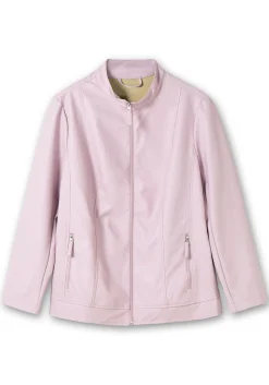 Jacke mit Stehkragen, aus Lederimitat<sheego Clearance