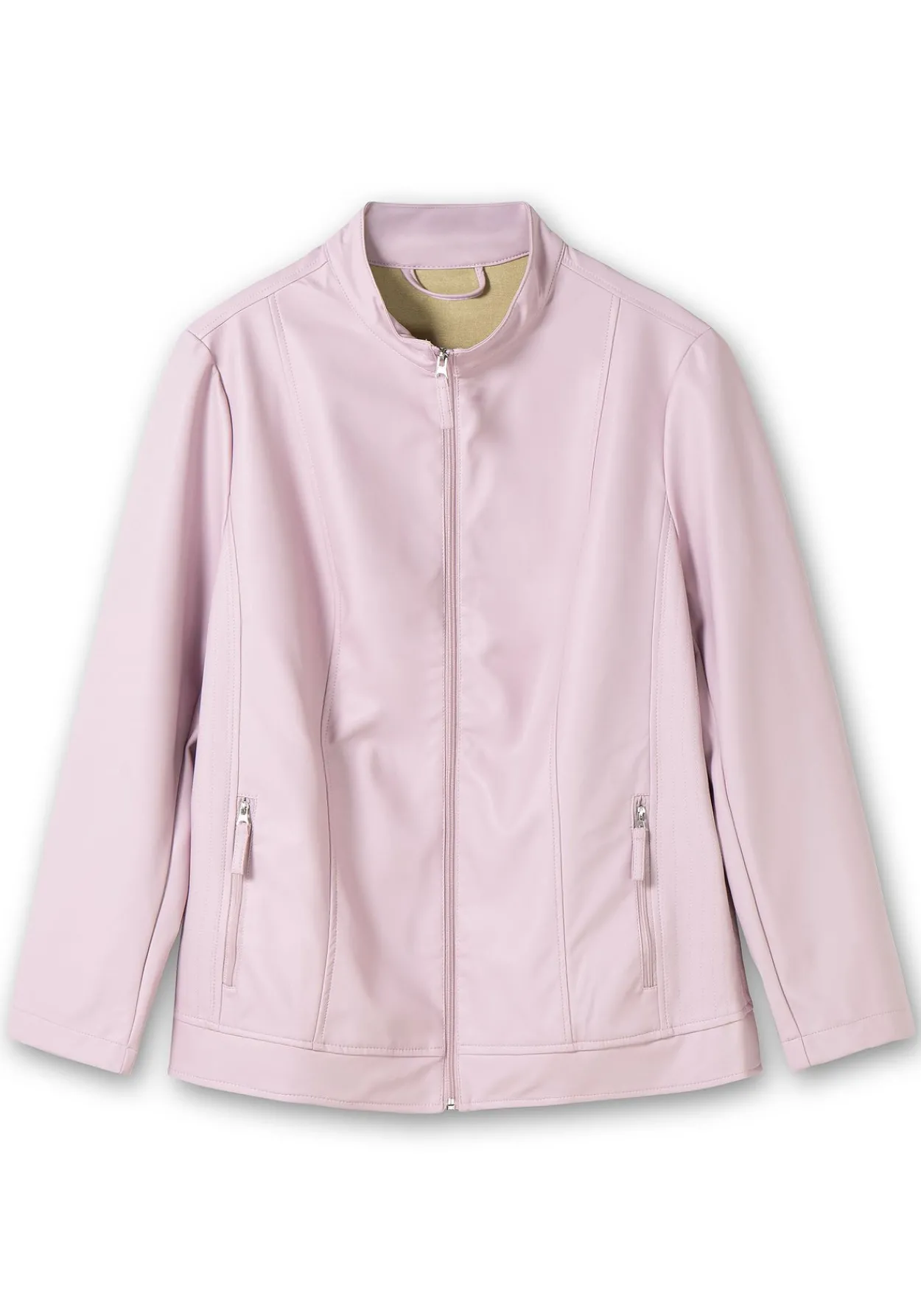 Jacke mit Stehkragen, aus Lederimitat<sheego Clearance