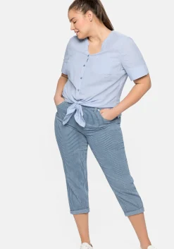 7/8-Jeans mit Allover-Streifen, in 5-Pocket-Form<sheego New