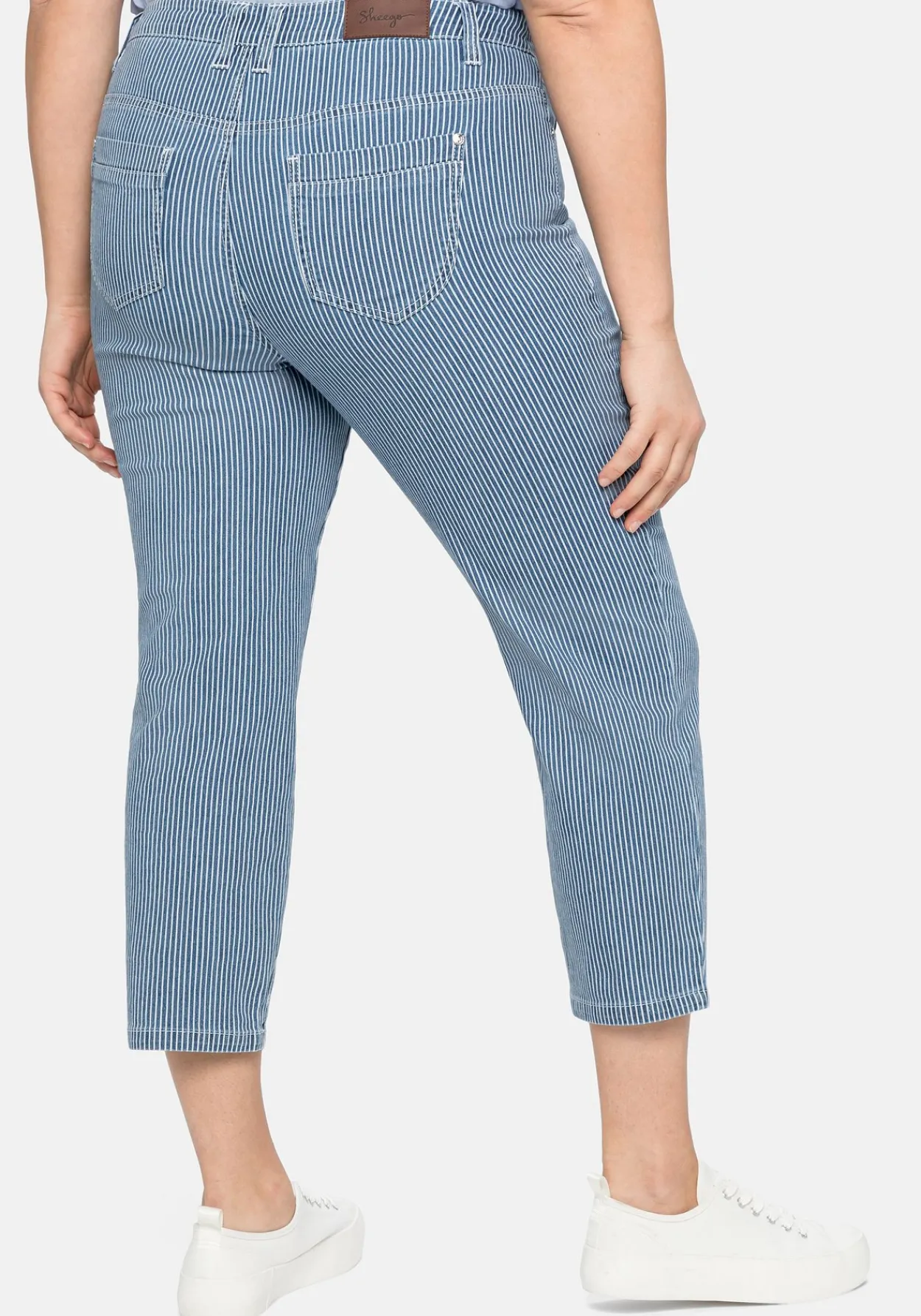 7/8-Jeans mit Allover-Streifen, in 5-Pocket-Form<sheego New