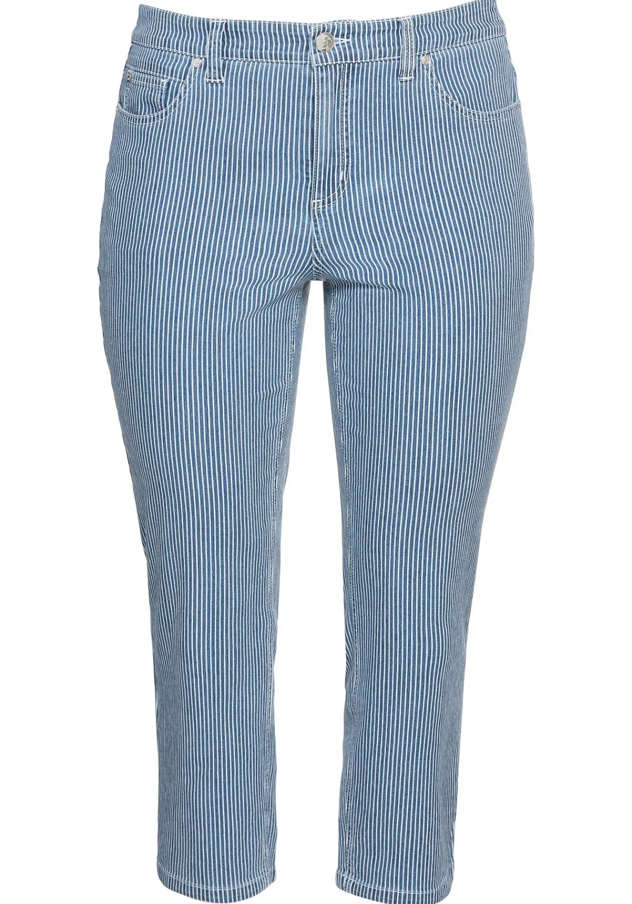 7/8-Jeans mit Allover-Streifen, in 5-Pocket-Form<sheego New