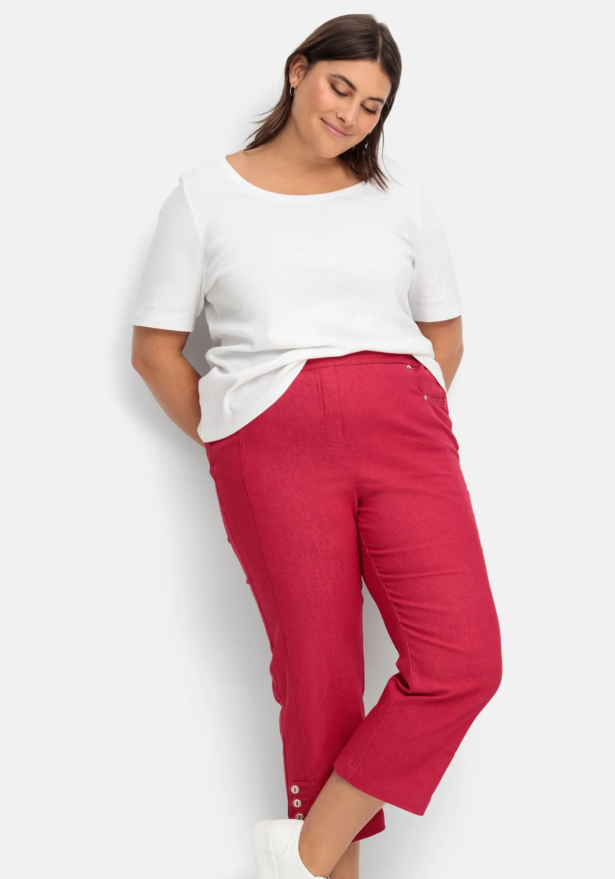 7/8-Jeans mit Zierknöpfen am Saum<sheego Clearance