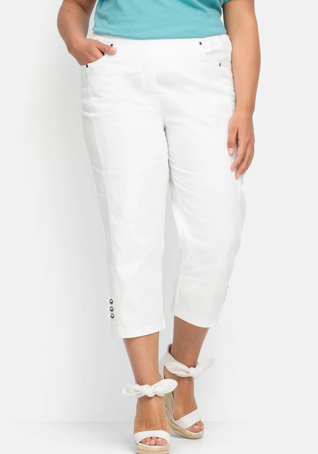 7/8-Jeans mit Zierknöpfen am Saum<sheego Discount