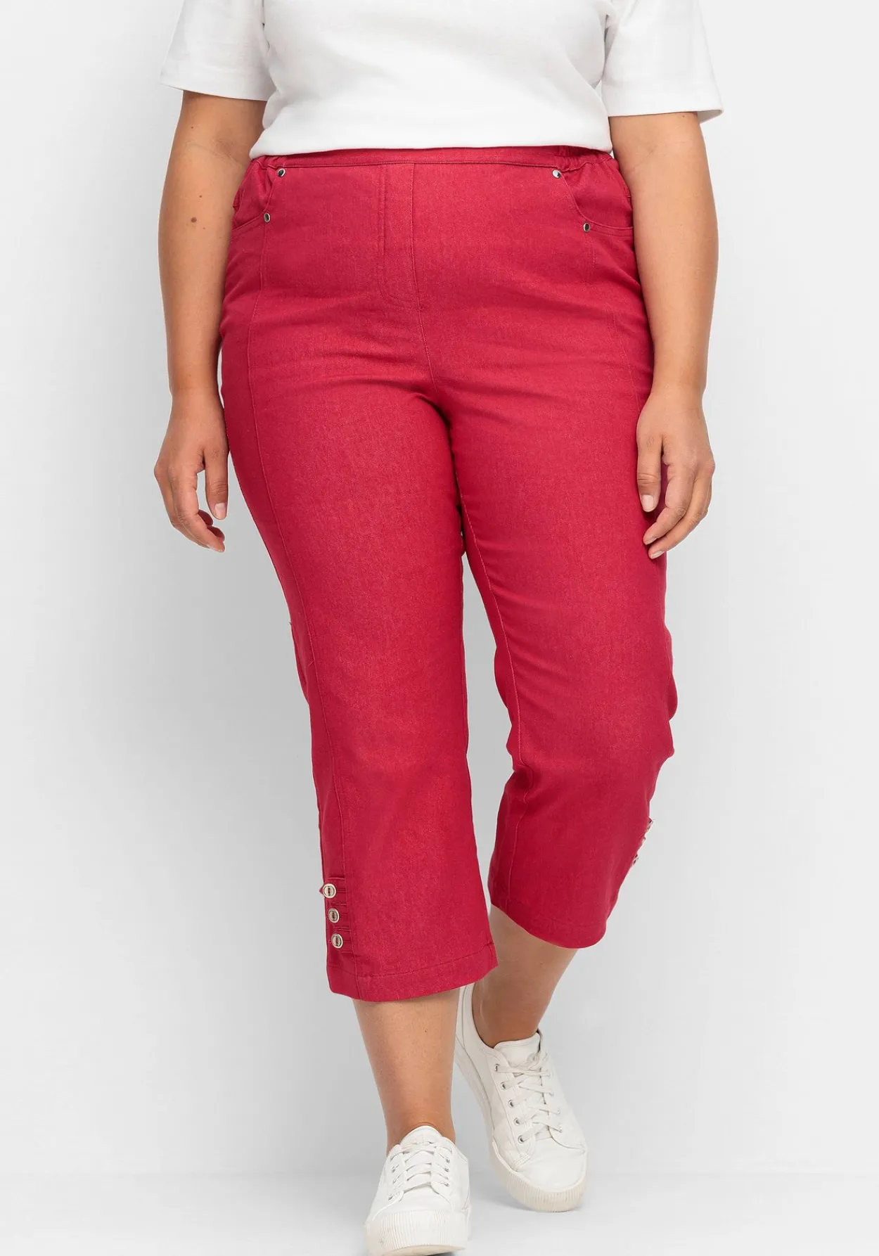 7/8-Jeans mit Zierknöpfen am Saum<sheego Clearance
