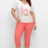 3/4-Jeans mit Zierschnürung hinten am Saum<sheego Outlet