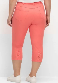3/4-Jeans mit Zierschnürung hinten am Saum<sheego Outlet