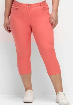 3/4-Jeans mit Zierschnürung hinten am Saum<sheego Outlet