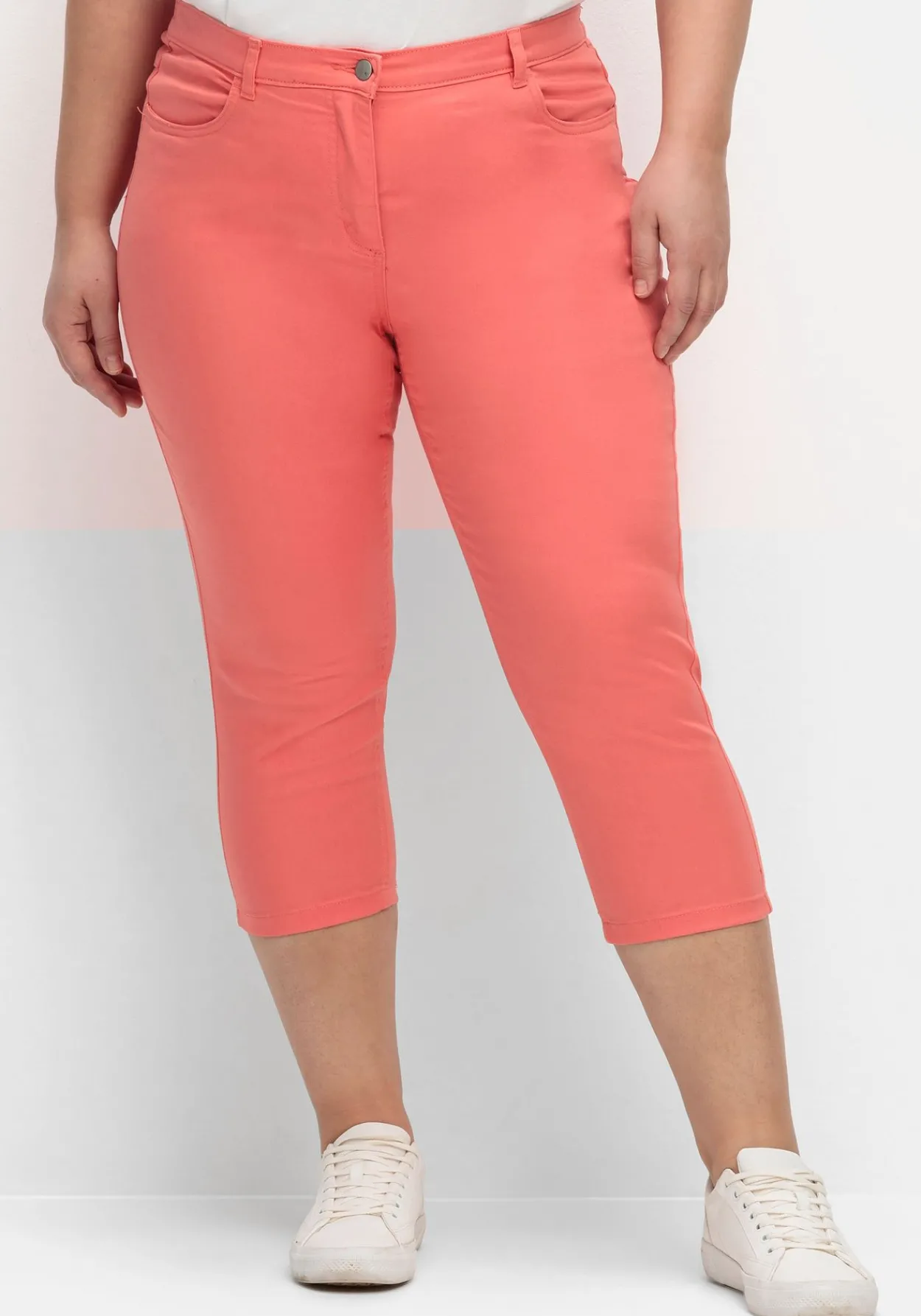 3/4-Jeans mit Zierschnürung hinten am Saum<sheego Outlet