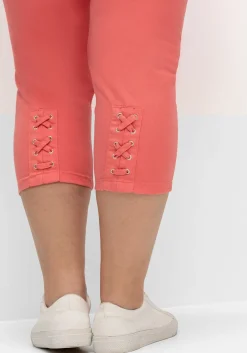 3/4-Jeans mit Zierschnürung hinten am Saum<sheego Outlet