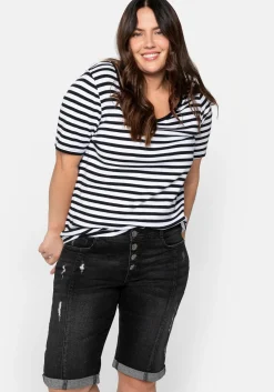 Jeansbermudas im Used-Look<sheego Hot