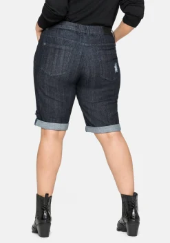 Jeansbermudas im Used-Look<sheego Clearance