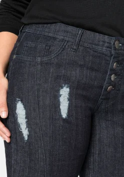Jeansbermudas im Used-Look<sheego Clearance