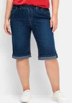Jeans-Bermudas mit fixiertem Aufschlag<sheego Outlet