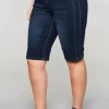 Jeansbermudas mit vorverlegter Seitennaht<sheego Outlet