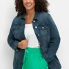 Jeansjacke in taillierter Form, mit Brusttaschen<sheego Discount