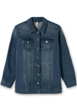 Jeansjacke in taillierter Form, mit Brusttaschen<sheego Discount