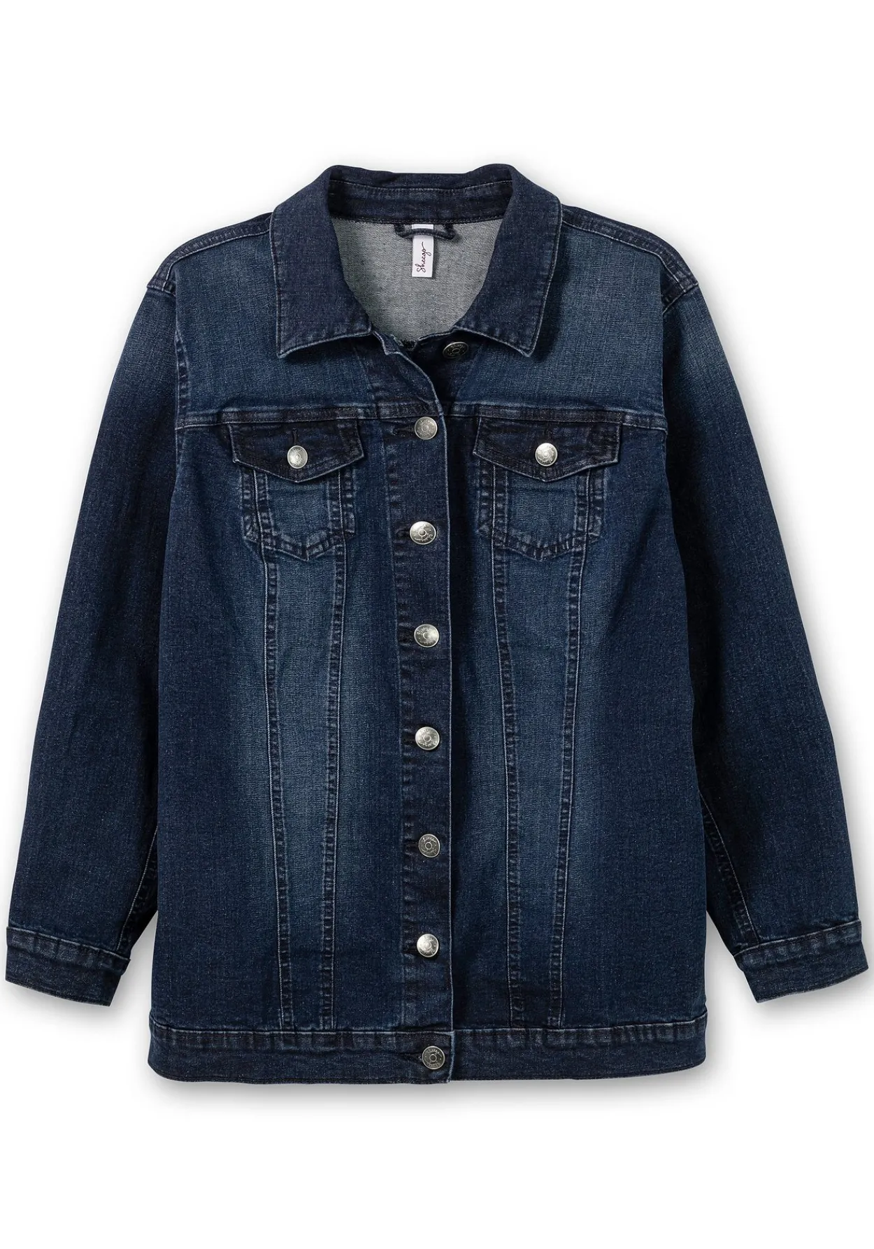 Jeansjacke in taillierter Form, mit Brusttaschen<sheego Clearance