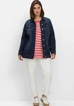 Jeansjacke in taillierter Form, mit Brusttaschen<sheego Clearance